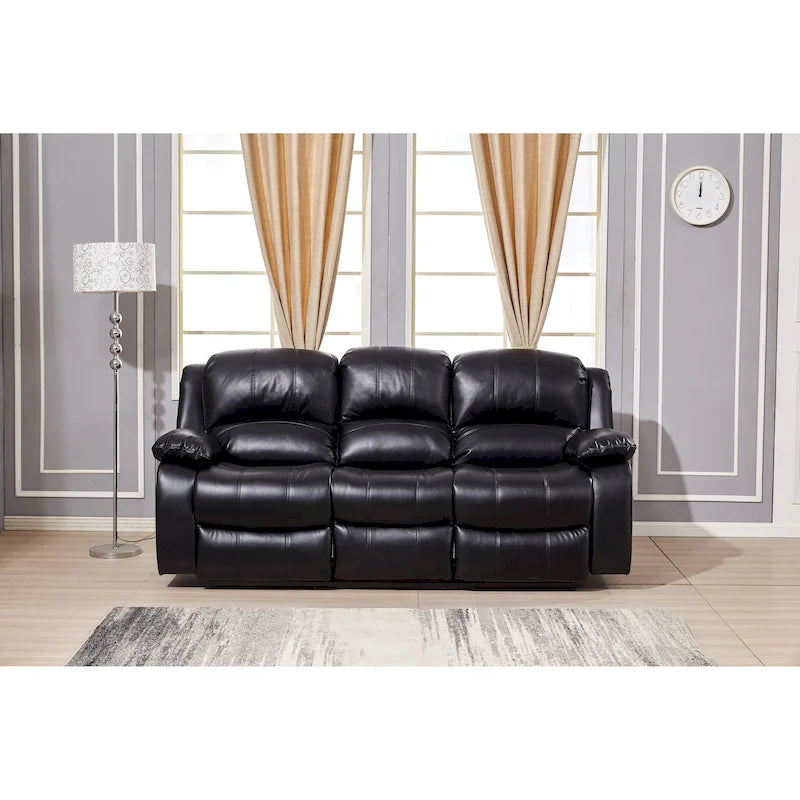 Bonded Leather Power Rclining 3-seat Sofa Couch 8018