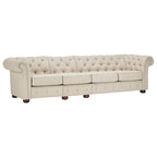 Beige Linen Modular Sofa, 4-6 Seat, 117.6-164.8"W
