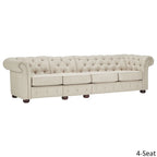 Beige Linen Modular Sofa, 4-6 Seat, 117.6-164.8"W