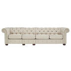 Beige Linen Modular Sofa, 4-6 Seat, 117.6-164.8"W