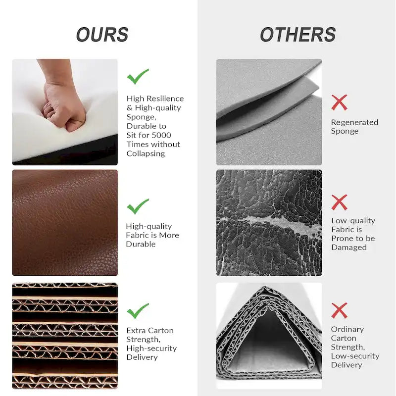 Felipe Modern Genuine Leather Swivel Chair With Tufted Back Set of 2 By