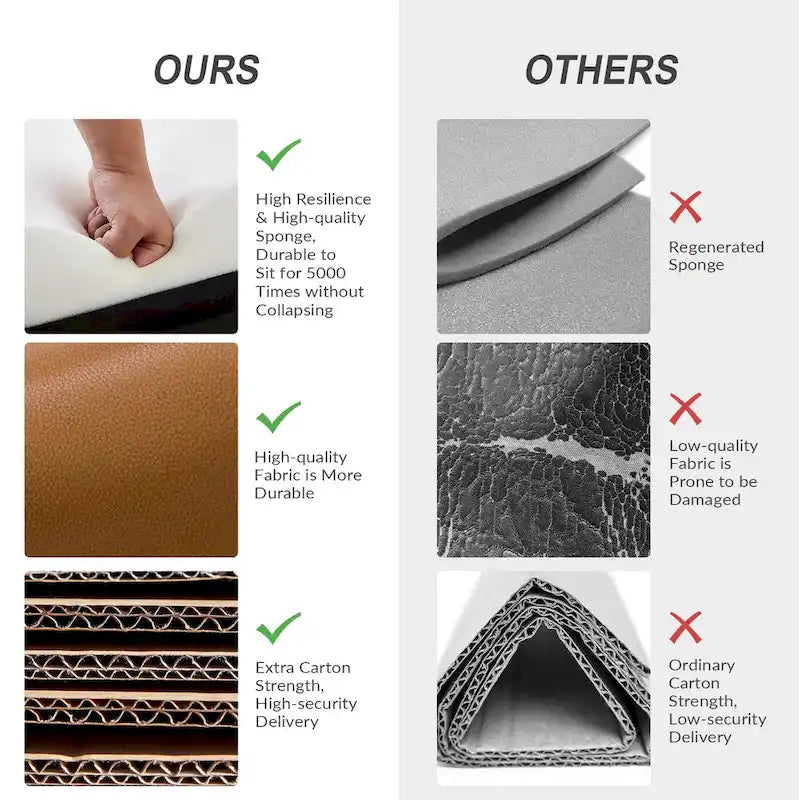 Felipe Modern Genuine Leather Swivel Chair With Tufted Back Set of 2 By