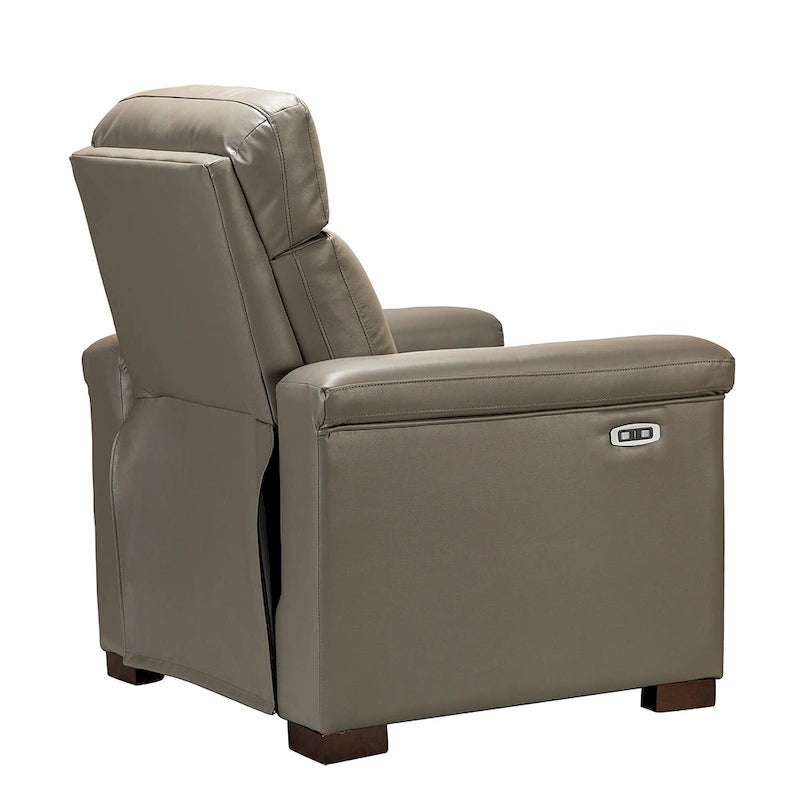 Alicia 34.65 Wide Contemporary Classic Genuine Leather Power Recliner With USB Port (Set of 2)