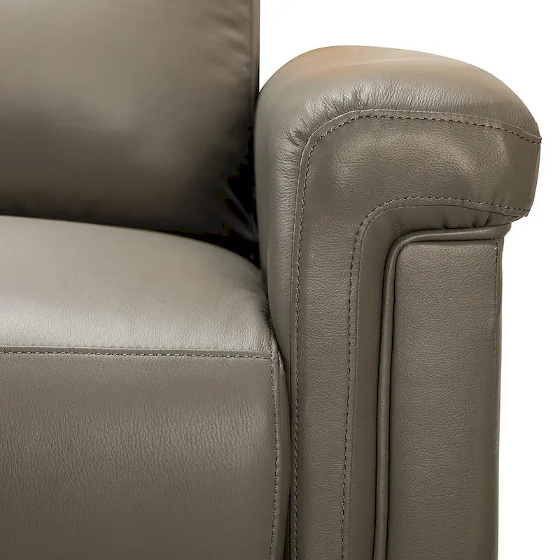 Alicia 34.65 Wide Contemporary Classic Genuine Leather Power Recliner With USB Port (Set of 2)