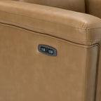 Alicia 34.65 Wide Contemporary Classic Genuine Leather Power Recliner With USB Port (Set of 2)