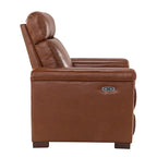 Alicia 34.65 Wide Contemporary Classic Genuine Leather Power Recliner With USB Port (Set of 2)