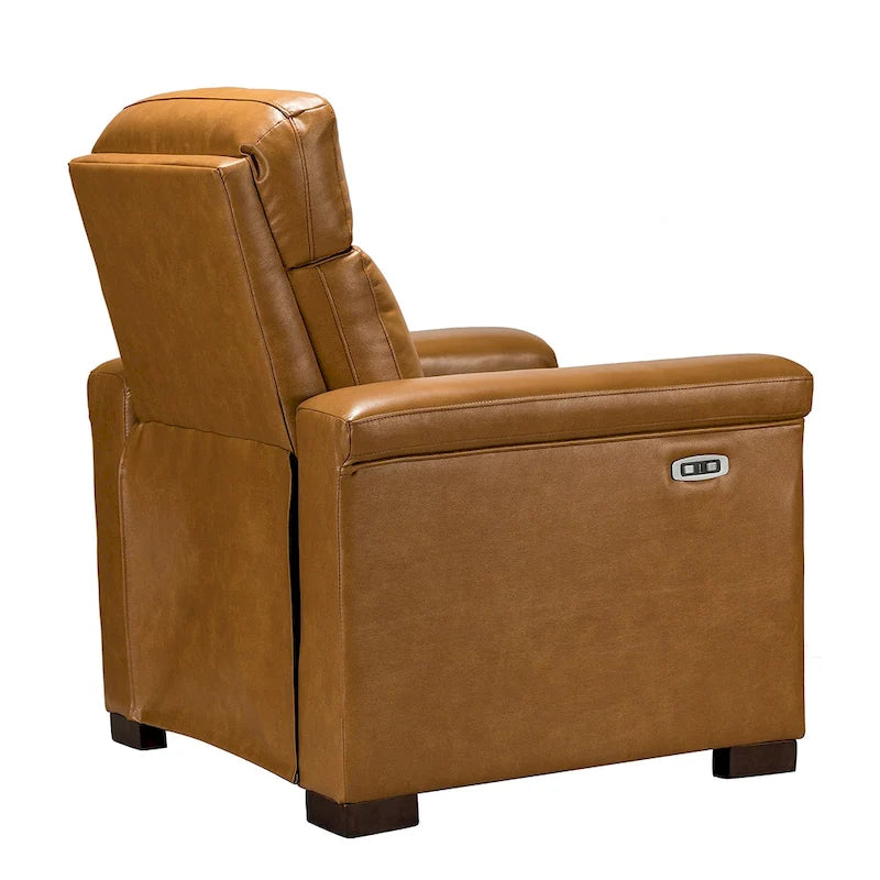 Alicia 34.65 Wide Contemporary Classic Genuine Leather Power Recliner With USB Port (Set of 2)