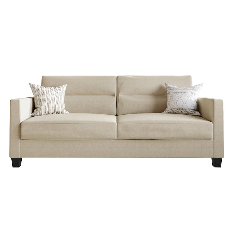 Clean and Minimalist Linen Upholstered Sofa