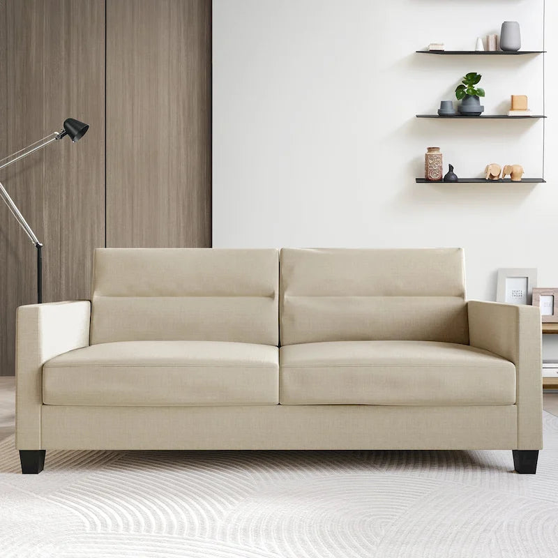  Clean and Minimalist Linen Upholstered Sofa