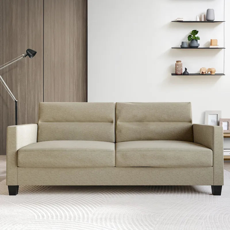 Clean and Minimalist Linen Upholstered Sofa