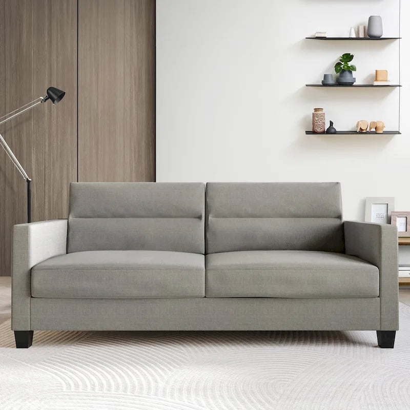 Clean and Minimalist Linen Upholstered Sofa