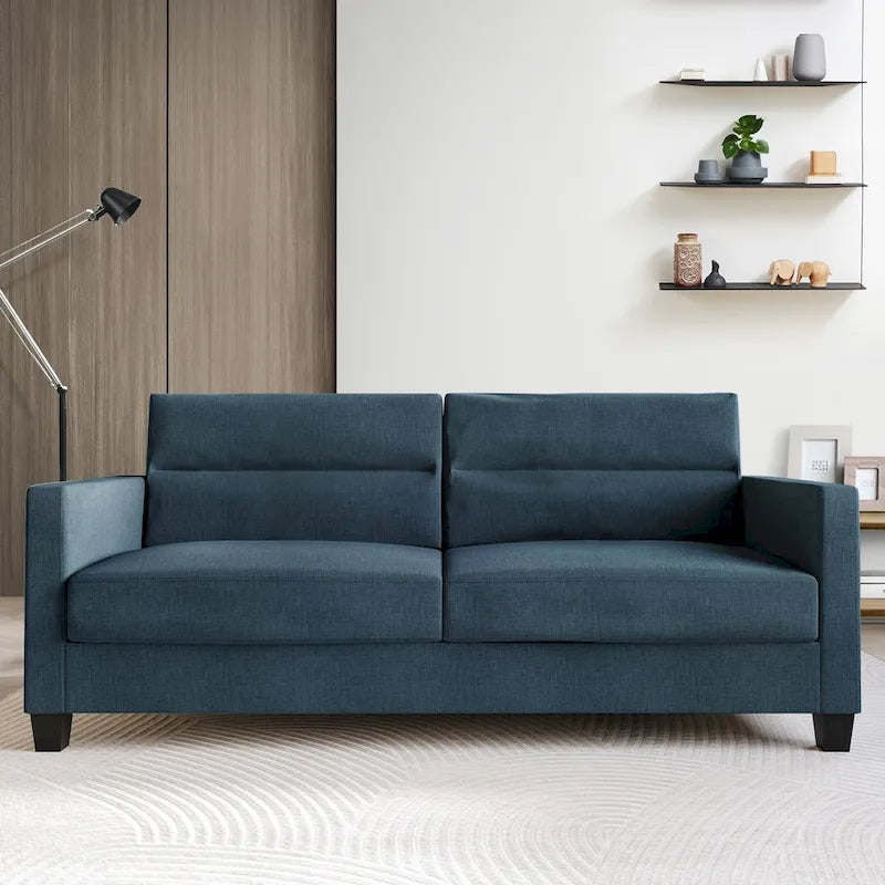 Clean and Minimalist Linen Upholstered Sofa