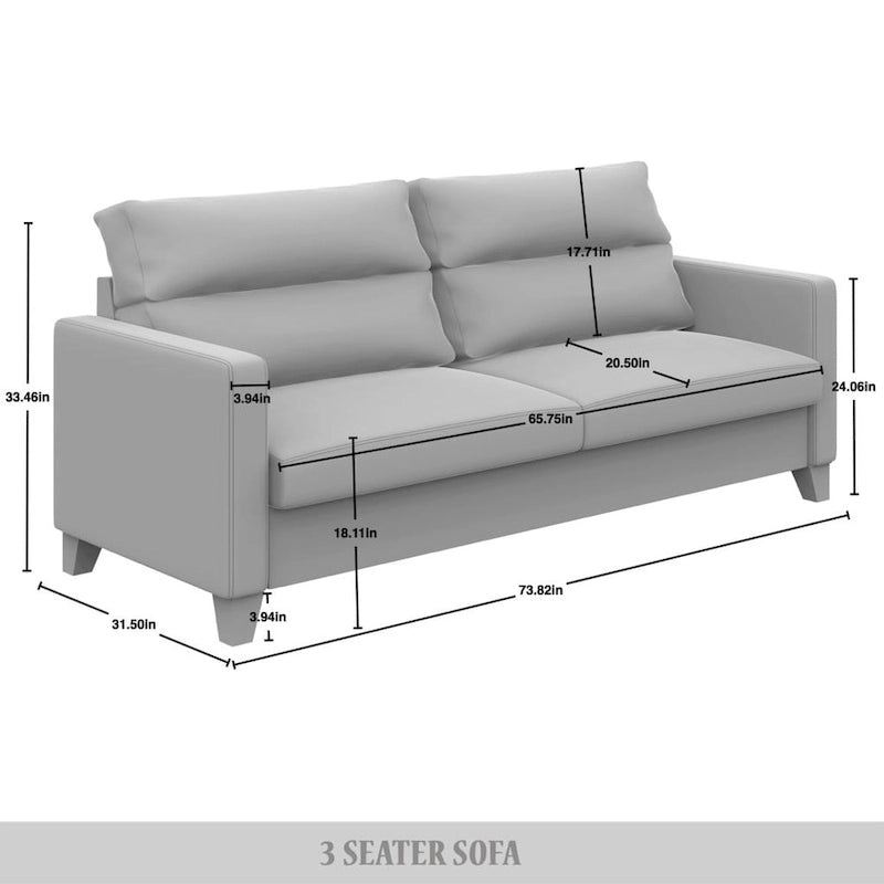 Clean and Minimalist Linen Upholstered Sofa
