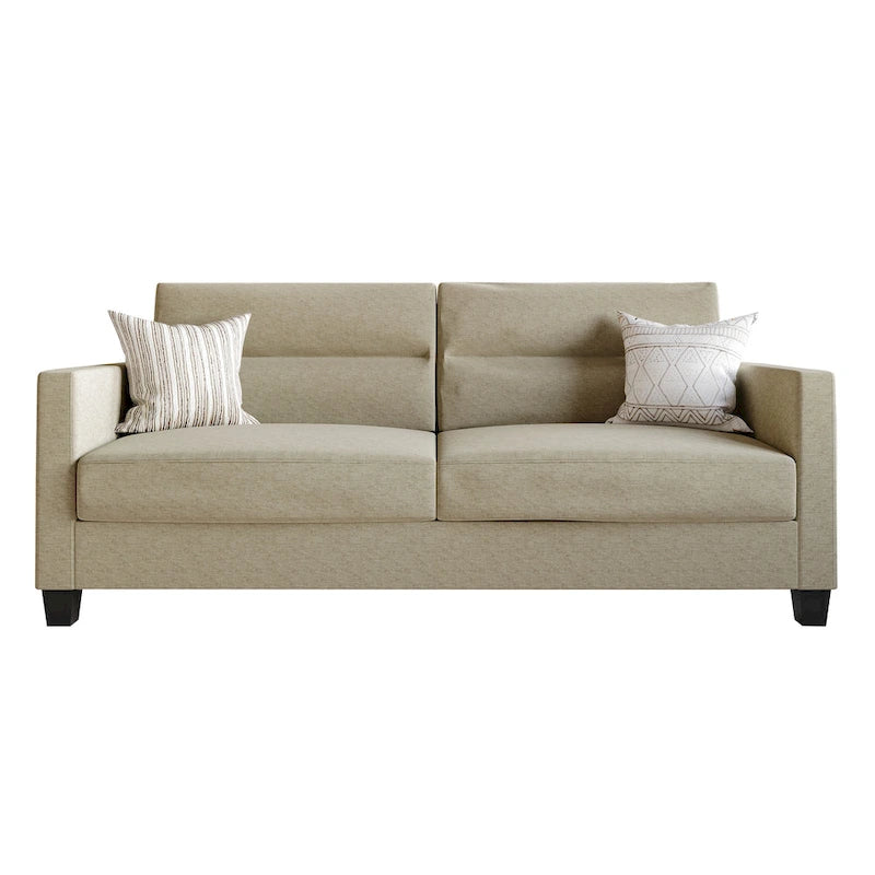 Clean and Minimalist Linen Upholstered Sofa