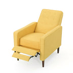 Mid-Century Button Tufted Fabric Recliner, 27"W