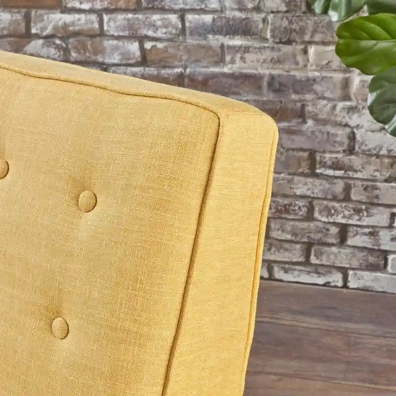 Mid-Century Button Tufted Fabric Recliner, 27"W