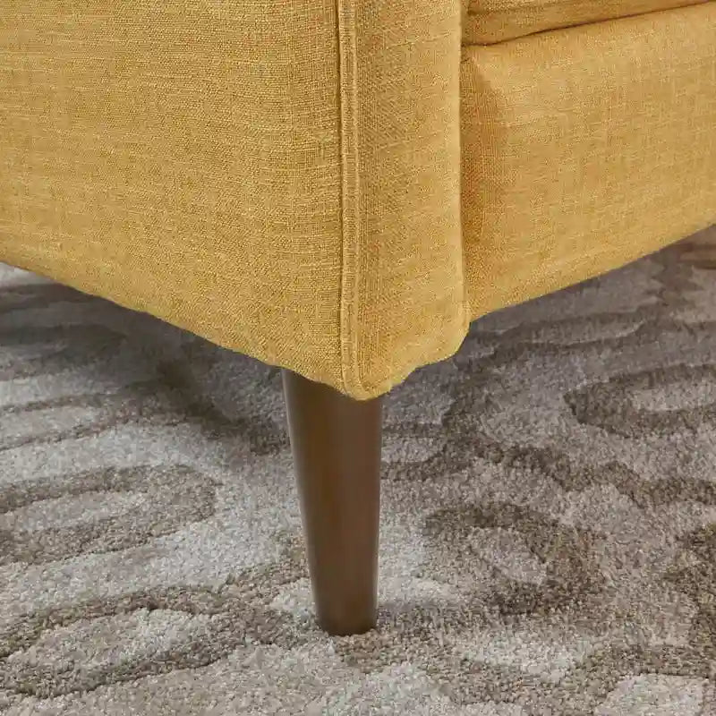 Mid-Century Button Tufted Fabric Recliner, 27"W