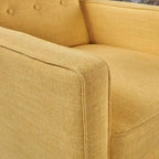 Mid-Century Button Tufted Fabric Recliner, 27"W