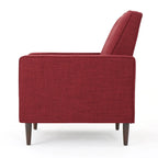 Mid-Century Button Tufted Fabric Recliner, 27"W