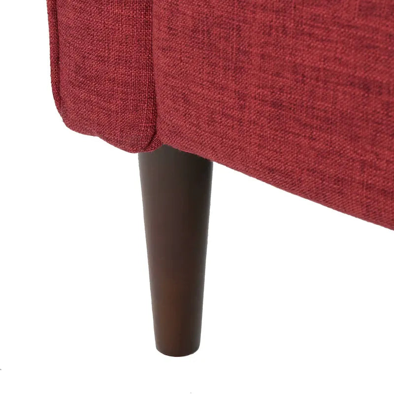 Mid-Century Button Tufted Fabric Recliner, 27"W