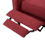 Mid-Century Button Tufted Fabric Recliner, 27"W