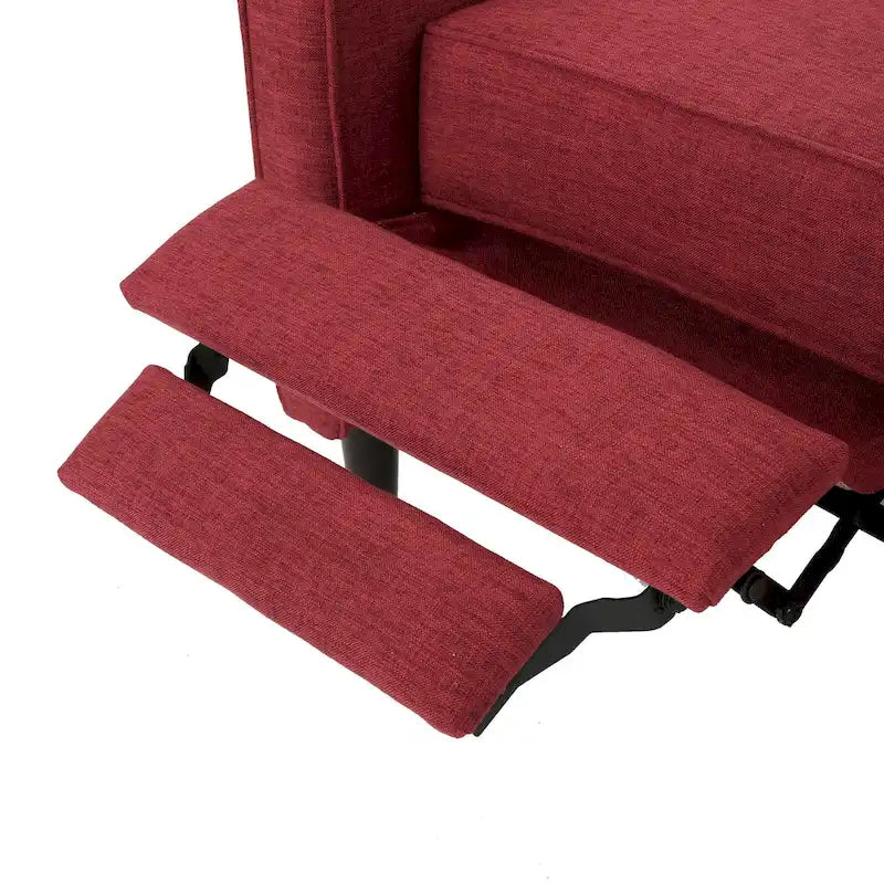 Mid-Century Button Tufted Fabric Recliner, 27"W
