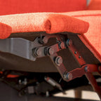Mid-Century Button Tufted Fabric Recliner, 27"W