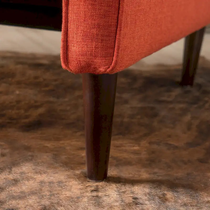 Mid-Century Button Tufted Fabric Recliner, 27"W