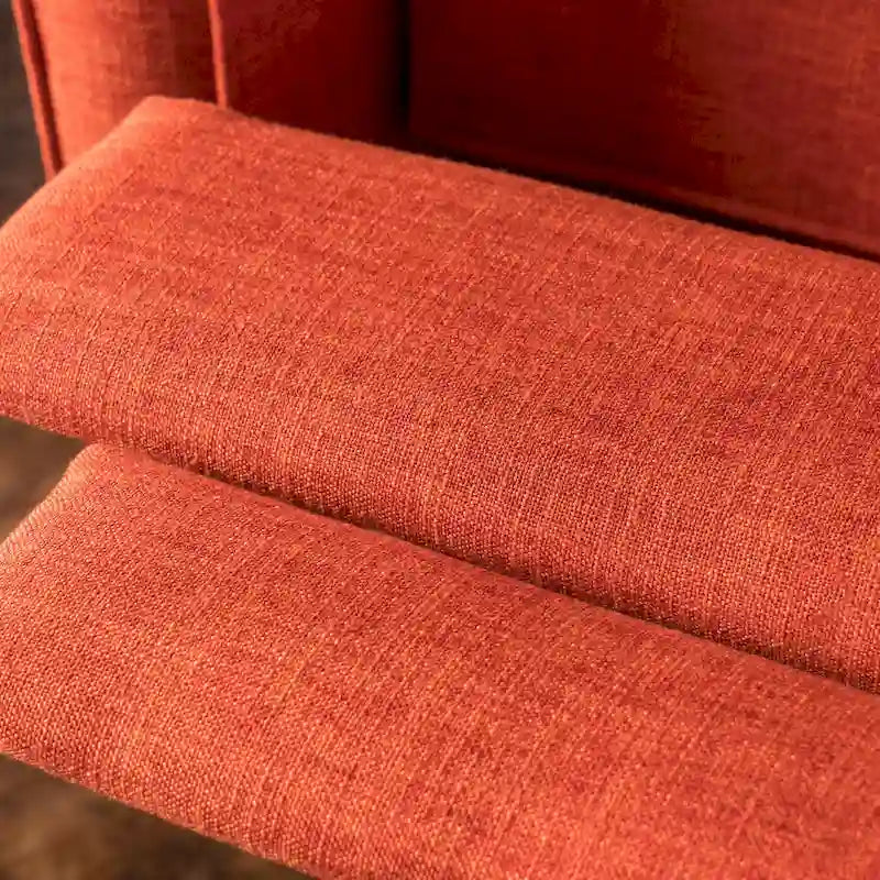 Mid-Century Button Tufted Fabric Recliner, 27"W