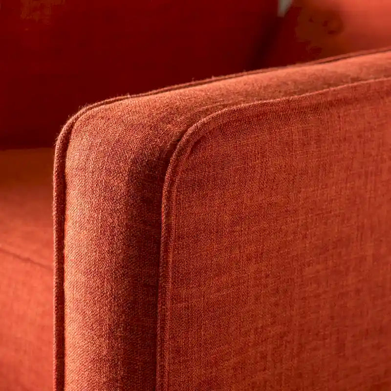 Mid-Century Button Tufted Fabric Recliner, 27"W