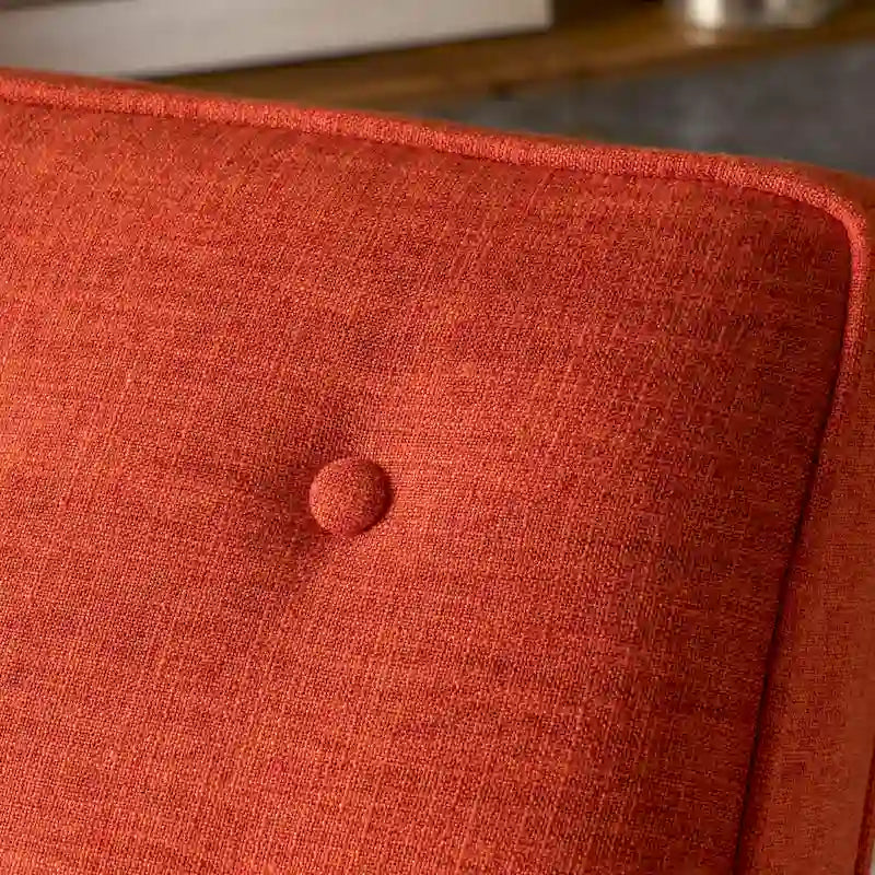 Mid-Century Button Tufted Fabric Recliner, 27"W