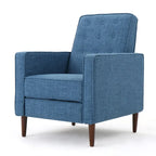 Mid-Century Button Tufted Fabric Recliner, 27"W