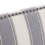 Club Chair Linen Upholstered Accent Armchair with Nailhead Trim and Wood Legs, Rivets design