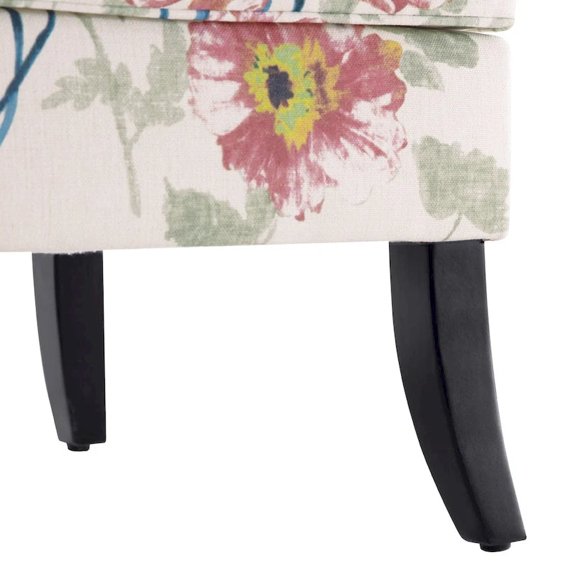 Club Chair Linen Upholstered Accent Armchair with Nailhead Trim and Wood Legs, Rivets design