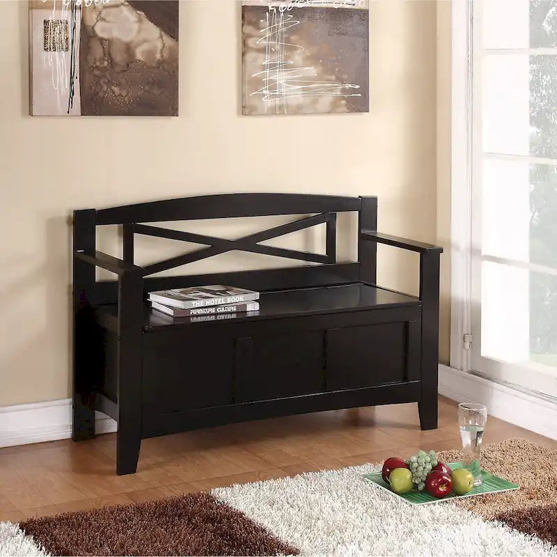 Entryway Storage Bench with Flip-Up Seat, 39"W
