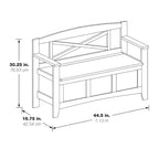 Entryway Storage Bench with Flip-Up Seat, 39"W