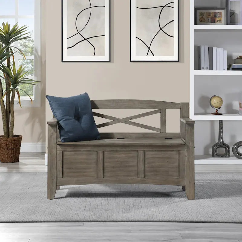 Entryway Storage Bench with Flip-Up Seat, 39"W