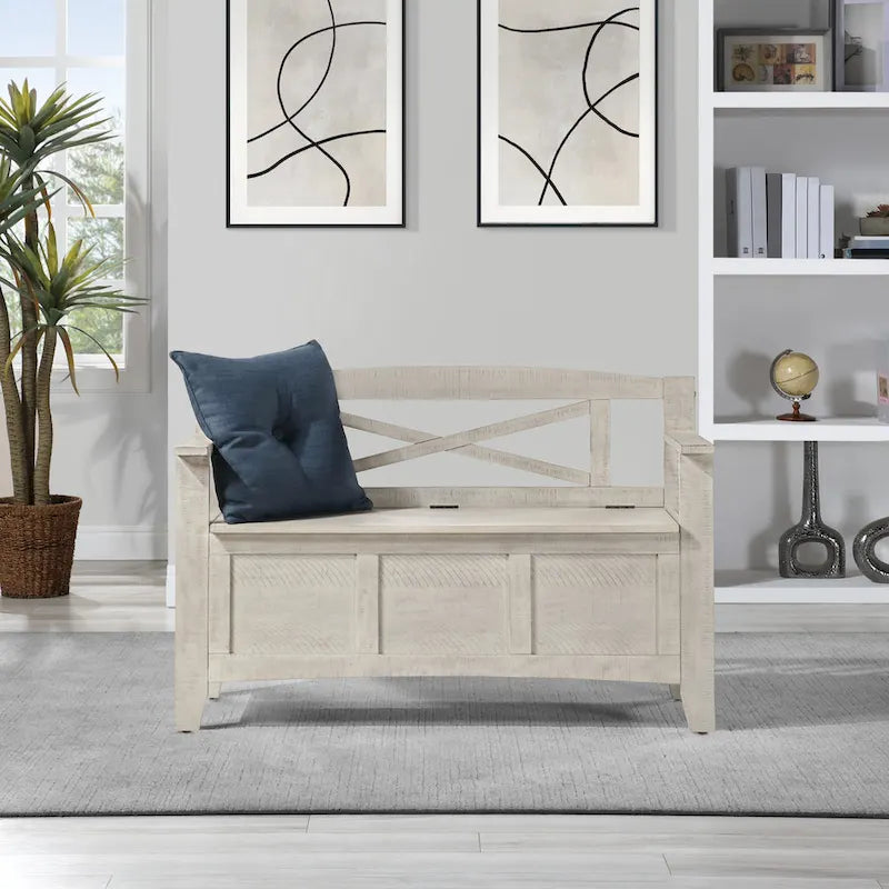 Entryway Storage Bench with Flip-Up Seat, 39"W