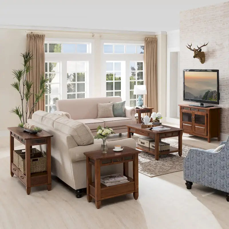 Slatestone One Drawer Side Table with Slate Tile