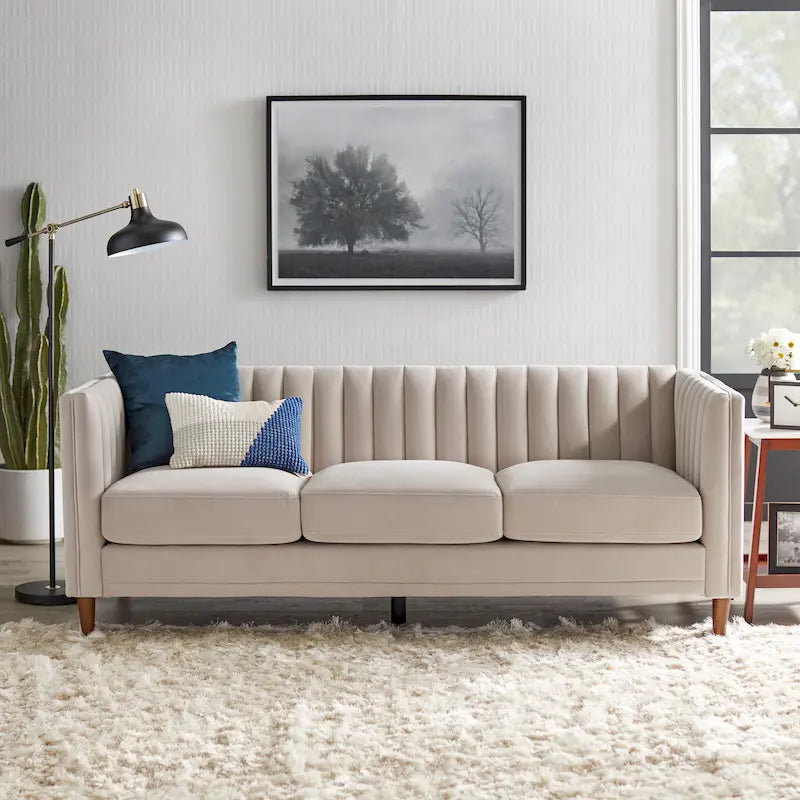 Paxton Channel Back Tuxedo Sofa
