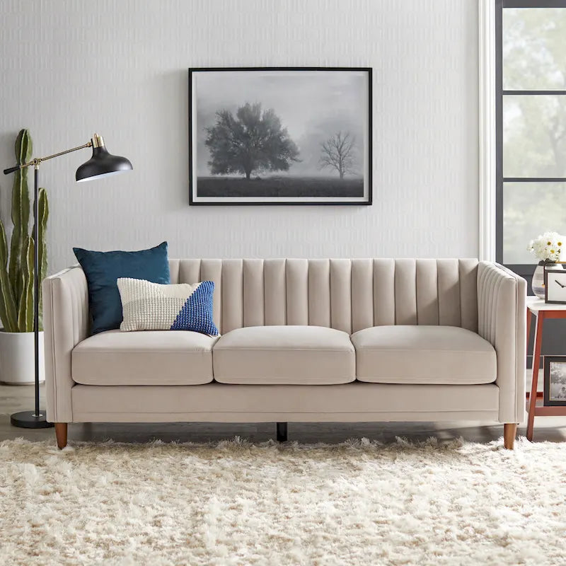 Paxton Channel Back Tuxedo Sofa