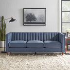 Channel Back Tuxedo Sofa, 80.3"W