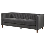 Channel Back Tuxedo Sofa, 80.3"W