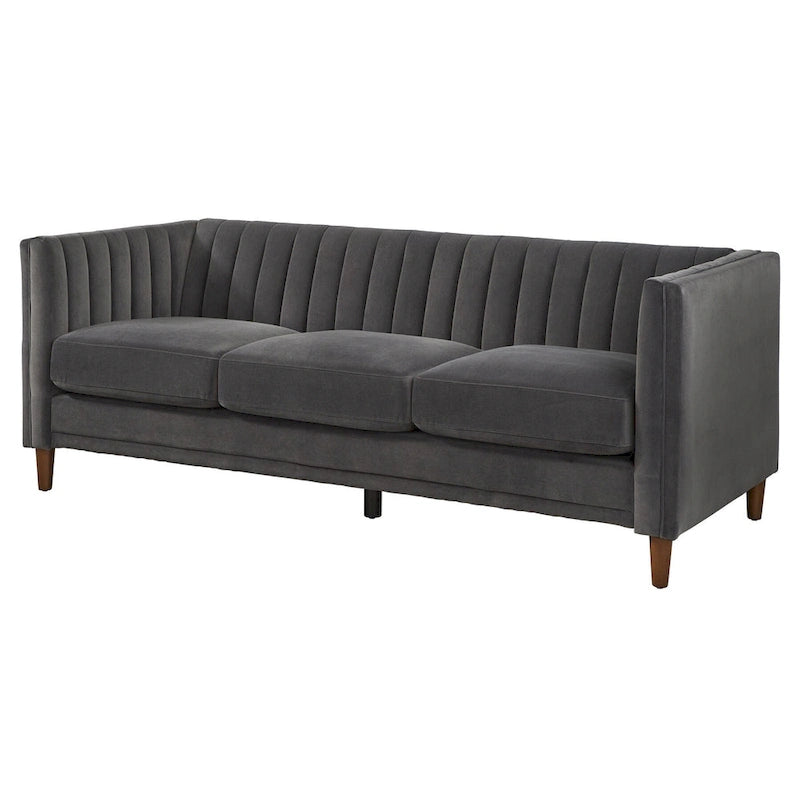 Channel Back Tuxedo Sofa, 80.3"W