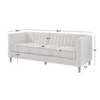 Channel Back Tuxedo Sofa, 80.3"W