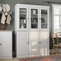 100% Solid Wood 48.5 China Pantry Cabinet with Solid or Clear Glass Doors and Adjustable Shelves - 48.5 x 71.5