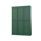 100% Solid Wood 48.5 China Pantry Cabinet with Solid or Clear Glass Doors and Adjustable Shelves - 48.5 x 71.5