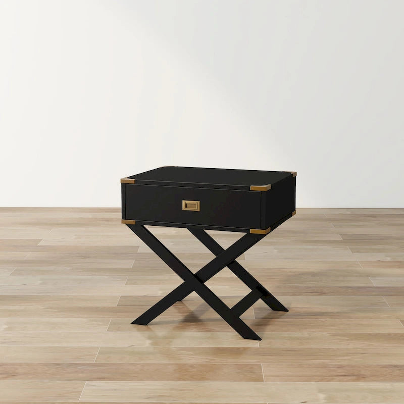 Yore Contemporary 24-inch Solid Wood 1-Drawer Side Table by