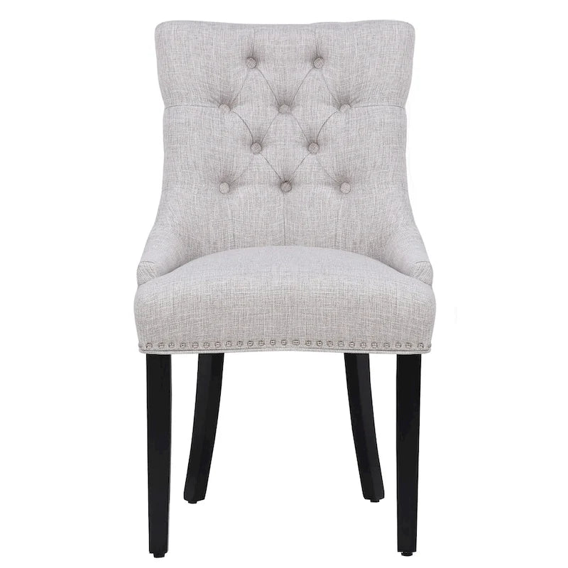 Grandview Tufted Upholstered Linen Fabric Dining Chair
