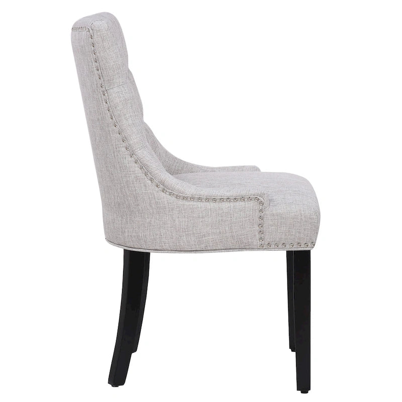 Grandview Tufted Upholstered Linen Fabric Dining Chair
